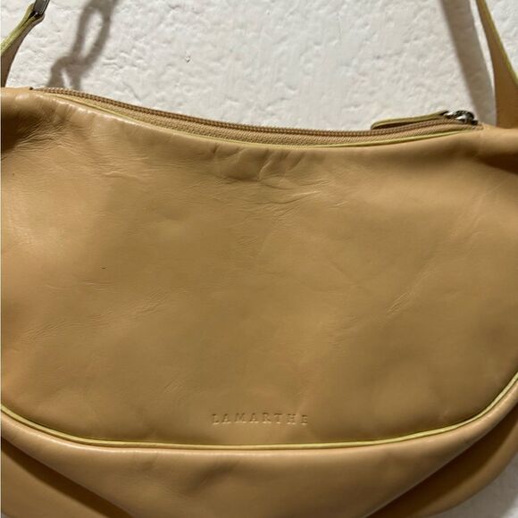 La Marthe nude color Leather Shoulder Bag - Picture 5 of 14